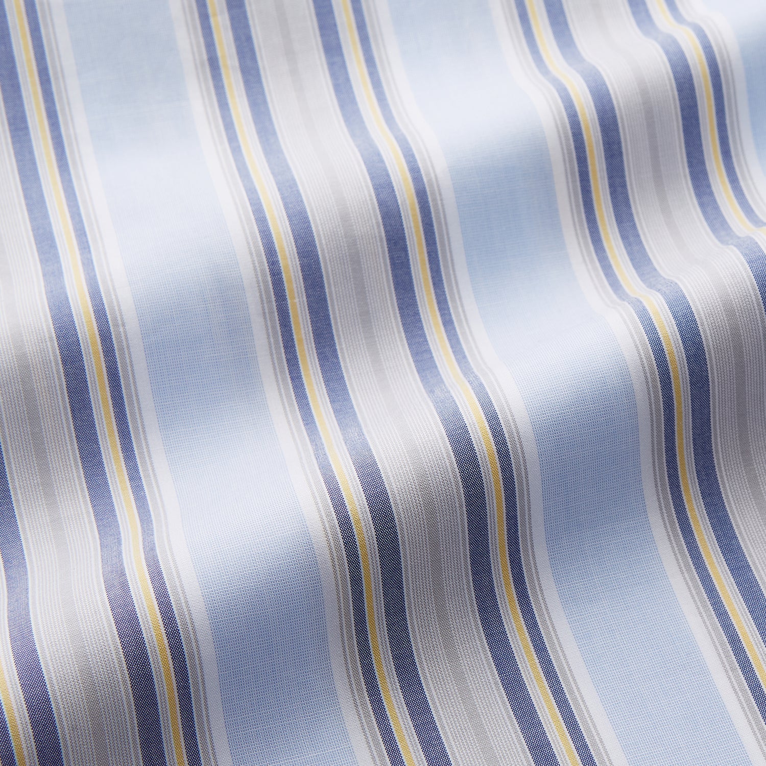 View 2 of product Pale Blue and Yellow Multi Stripe Cotton Sussex Nightshirt
