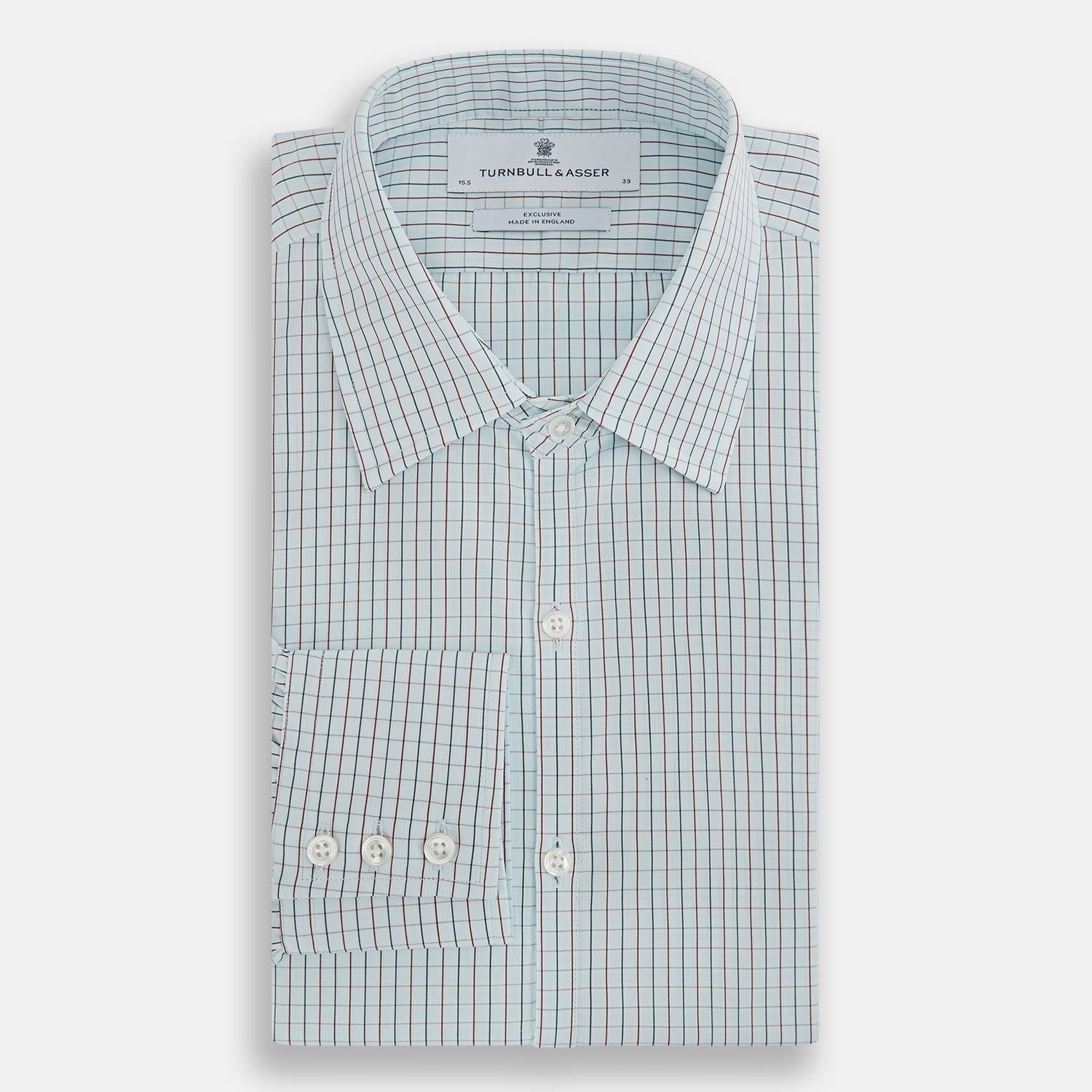 View 5 of product Forest Melange and Red Overlay Grid Check Westminster Shirt