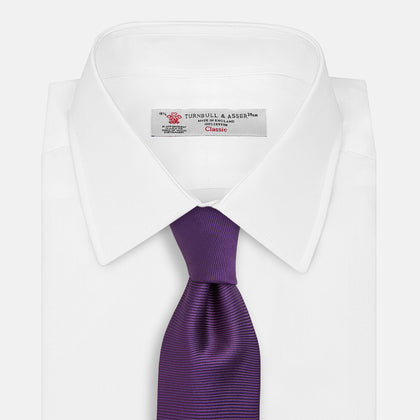 HORIZONTAL TWILL PLUM TIE Image 1
