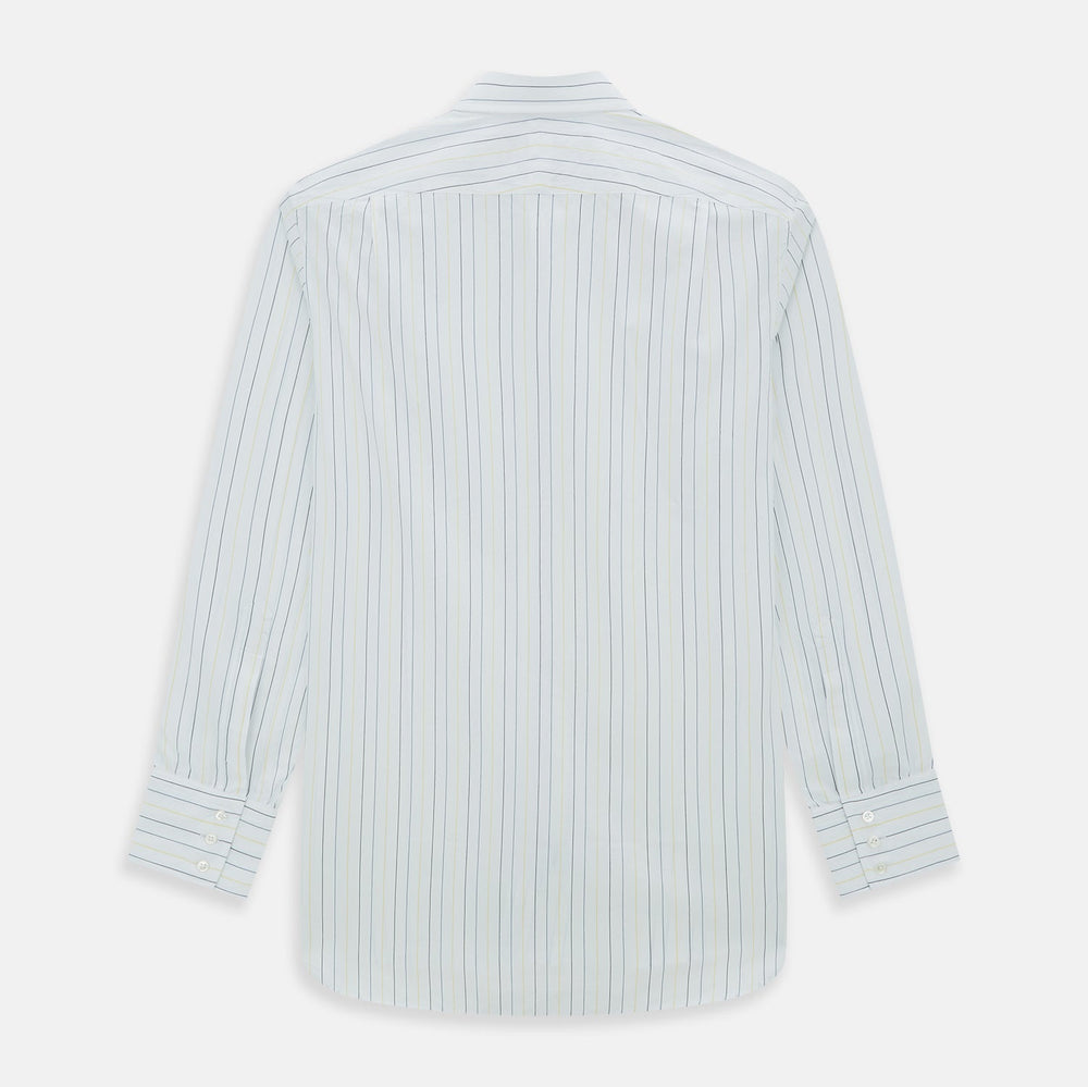 Navy and Yellow Wide Pinstripe Mayfair Shirt