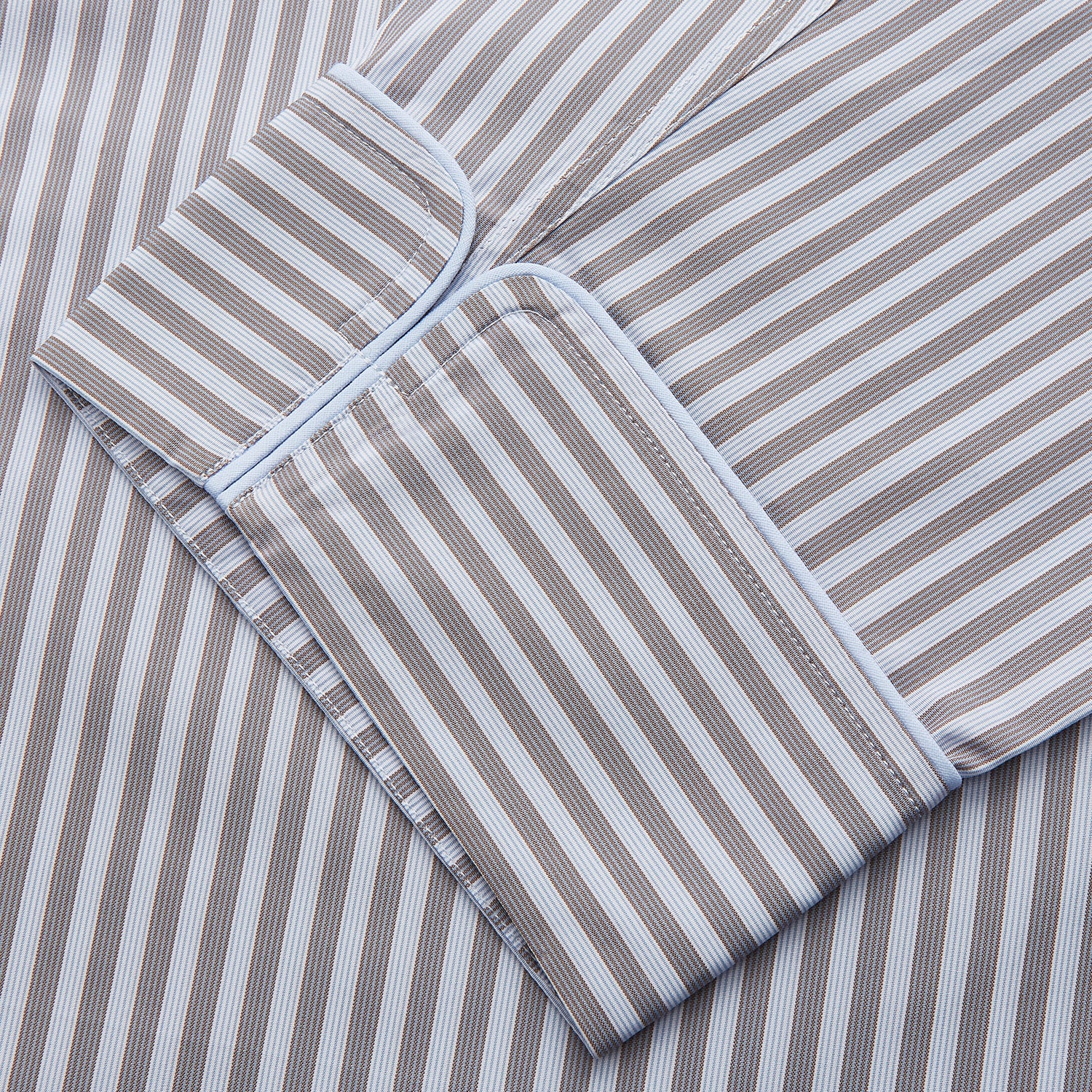 View 2 of product Pale Blue Multi Stripe Cotton Quin Pyjamas
