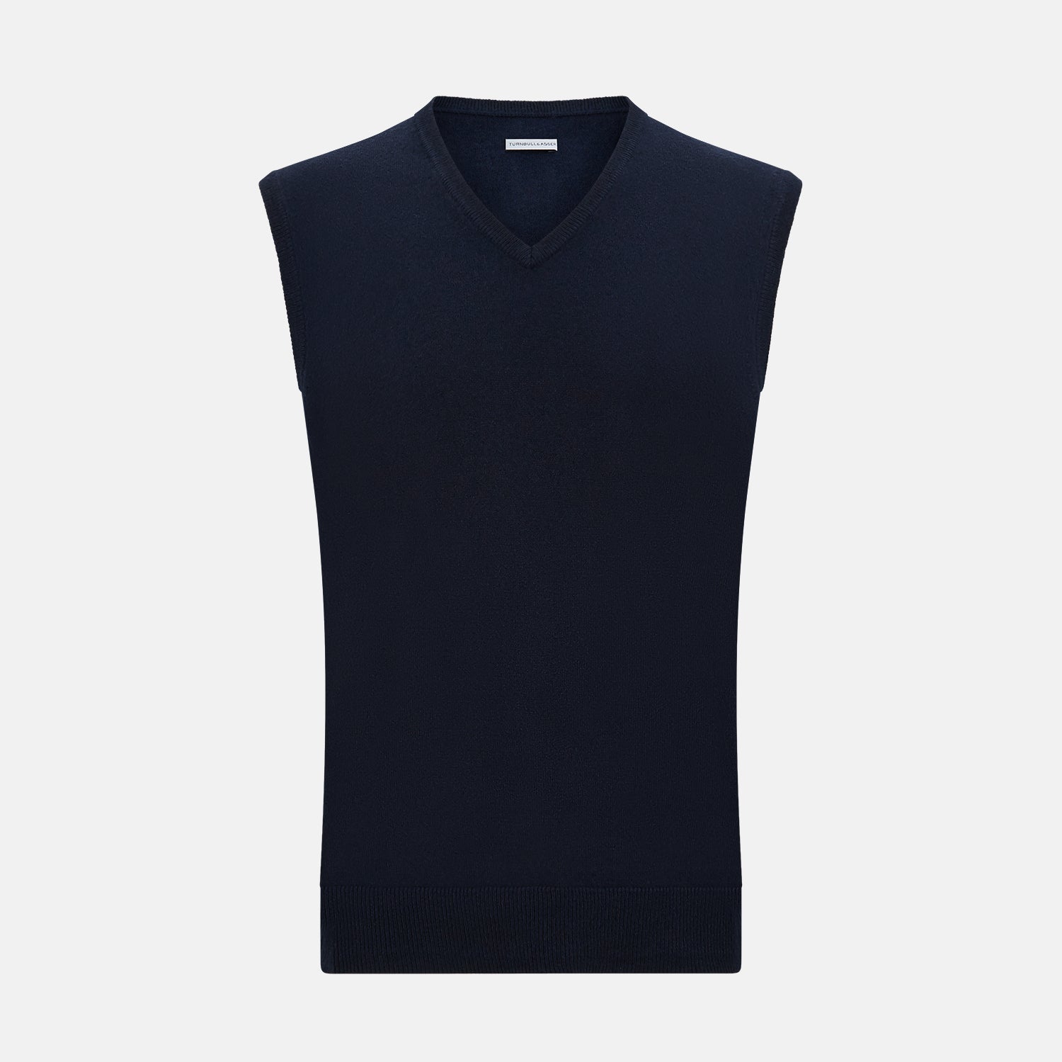 View 1 of product Navy Cashmere V-neck Vest