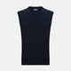 Navy Cashmere V-neck Vest