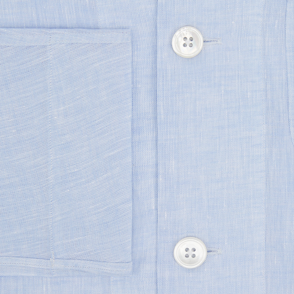Pale Blue Linen Pyjama Shirt