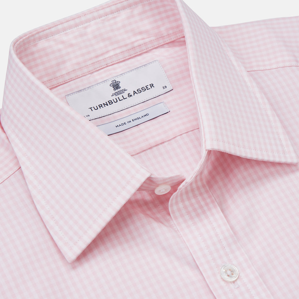 Pink Windowpane Check Mayfair Shirt