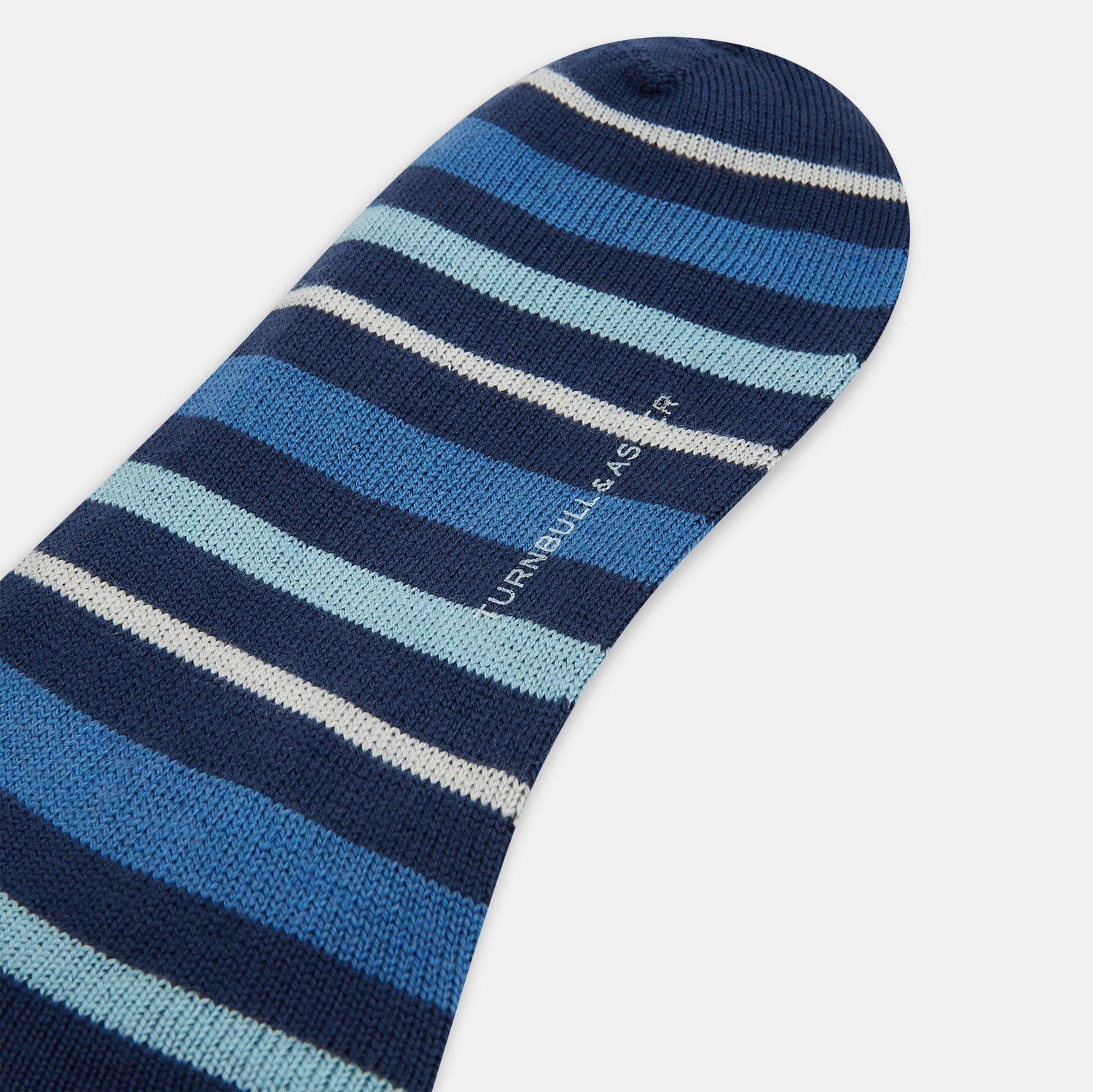 View 3 of product Azzurro Striped Merino Wool Long Socks