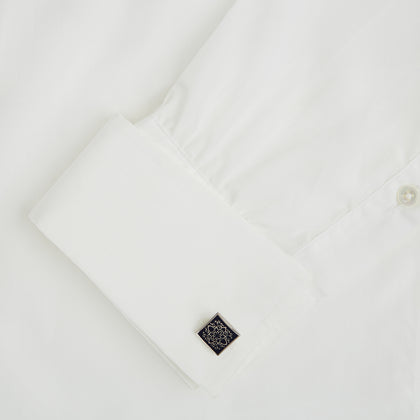 Blue Floral Square Cufflinks Image 2