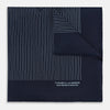 View 1 of product Navy and Light Blue Stripe Silk Pocket Square