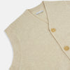 View 2 of product Ivory Cashmere Sleeveless Cardigan