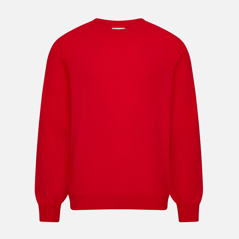 Red Cashmere Round Neck Jumper