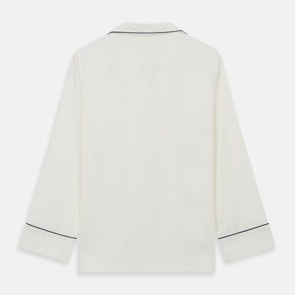 Women's Harriet Cream Silk Pyjama Set Image 7