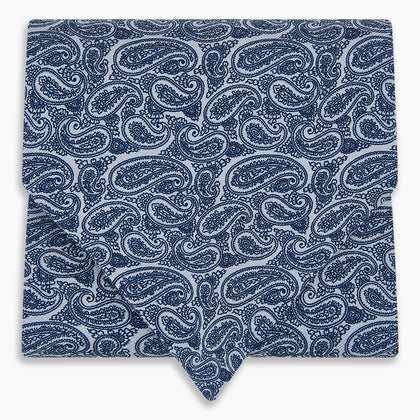 Pale Blue Paisley Silk Cravat Image 4