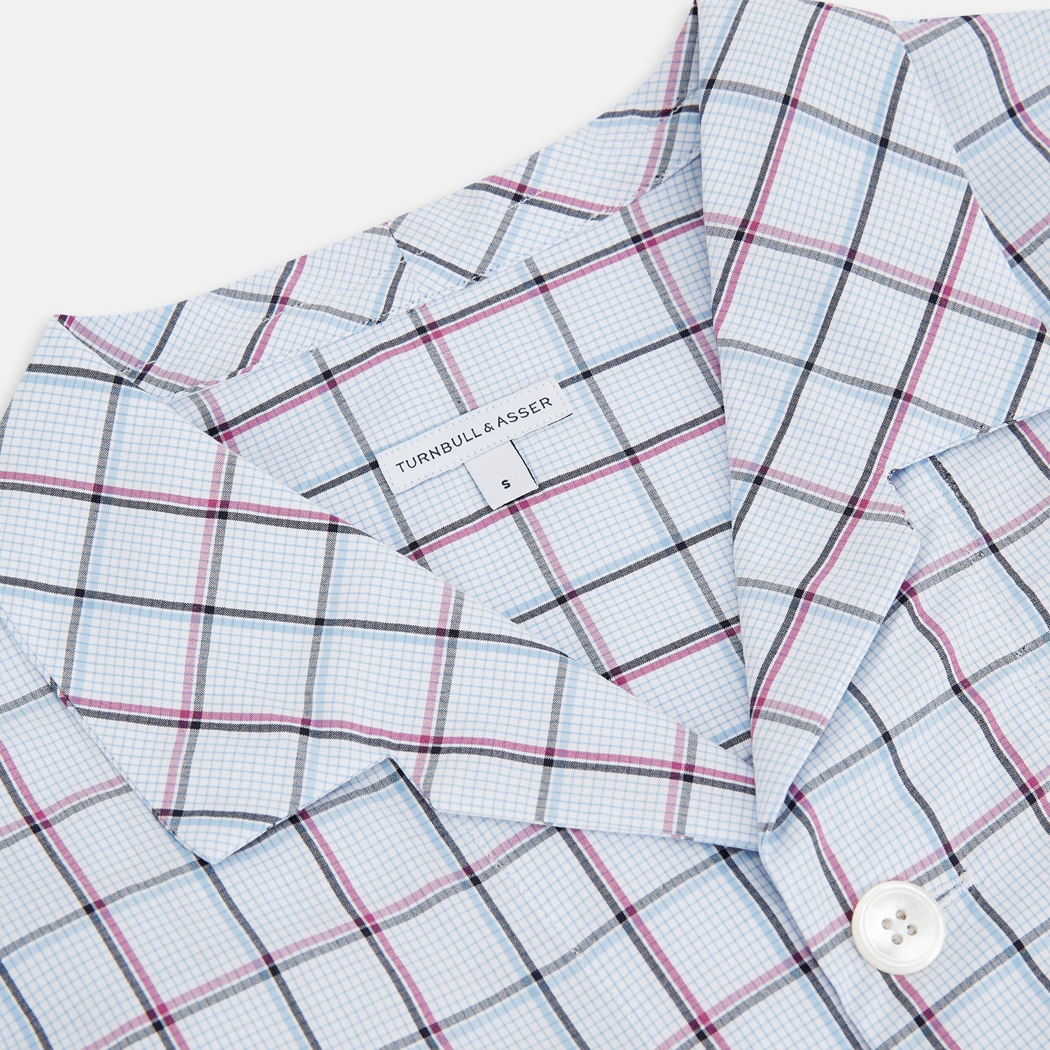 View 2 of product Burgundy and Blue Check Pyjama Shirt