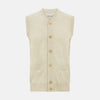 View 1 of product Ivory Cashmere Sleeveless Cardigan