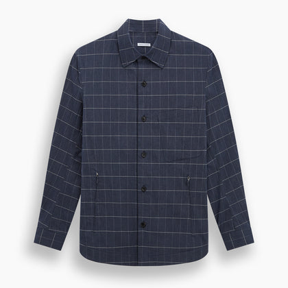 Royal Blue Check Hampstead Overshirt Image 7