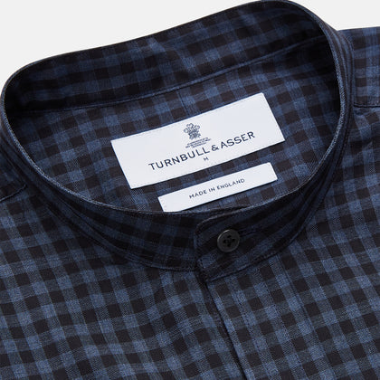 Navy Check Cotton Weekend Fit Blake Shirt