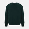 View 3 of product Petrol Green Merino V-Neck Jumper