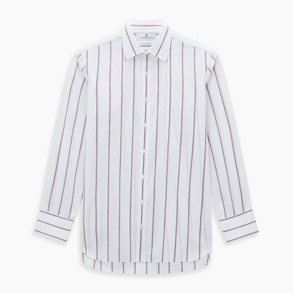 Wine Track Stripe Mayfair Shirt Image 6