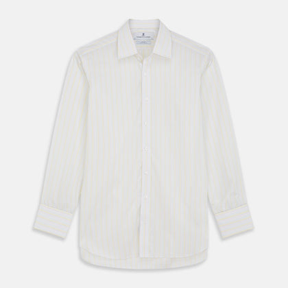 Yellow Multi Stripe Cotton Fabric