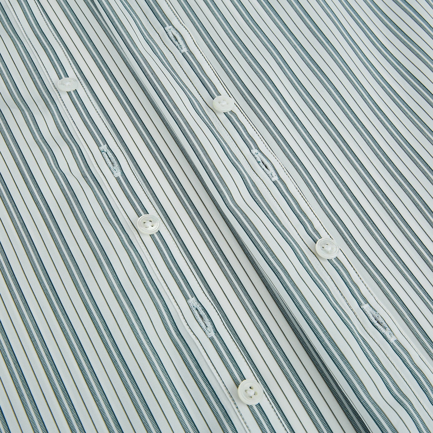 View 7 of product OLIVE & SAGE GREEN MULTI TRACK STRIPE WESTMINSTER SHIRT