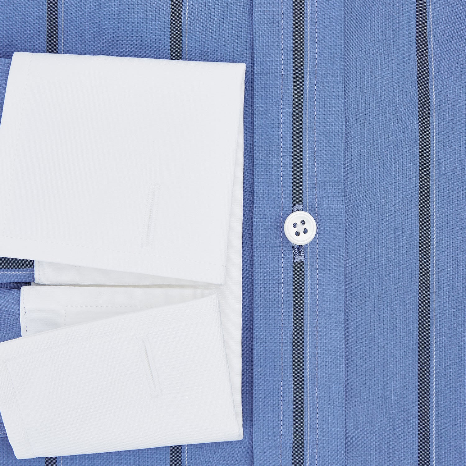 Image 4 of product Colony Blue Track Stripe Shirt with Contrast T&A Collar and Cuffs