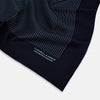 View 2 of product Navy and Light Blue Stripe Silk Pocket Square