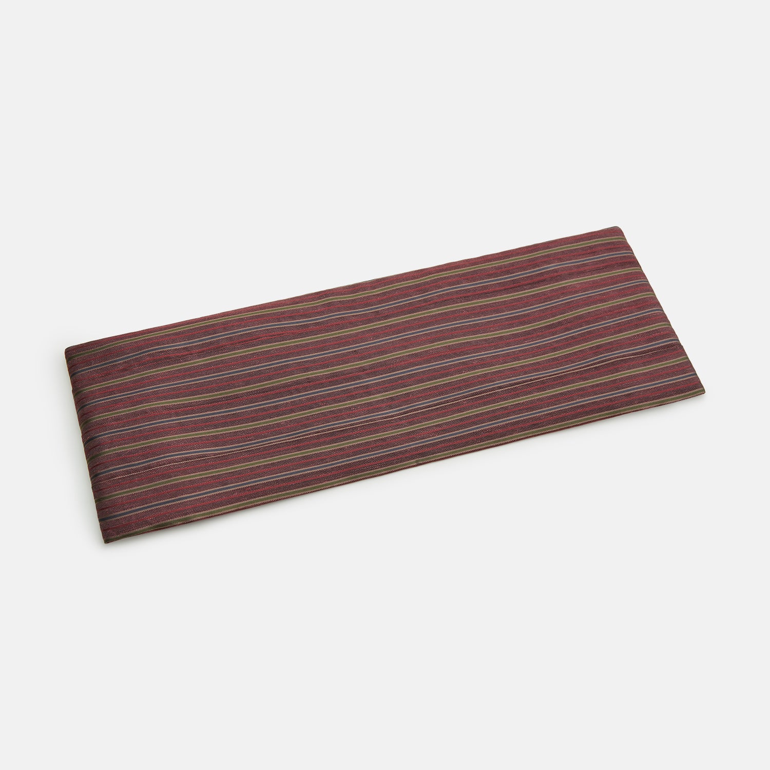View 1 of product Claret and Green Multi Stripe Silk and Linen Cummerbund