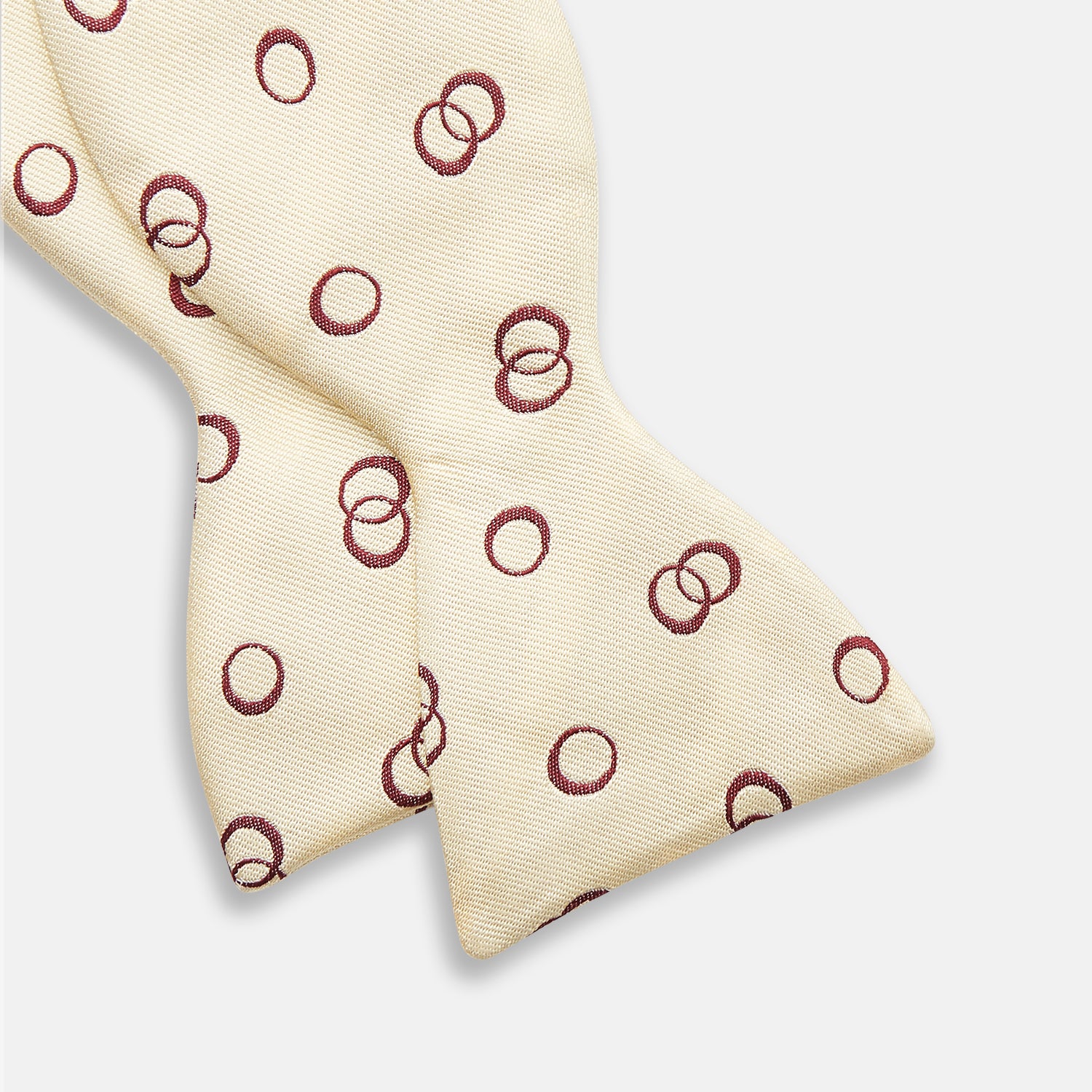 View 3 of product Yellow Geometric Rings Silk Bow Tie