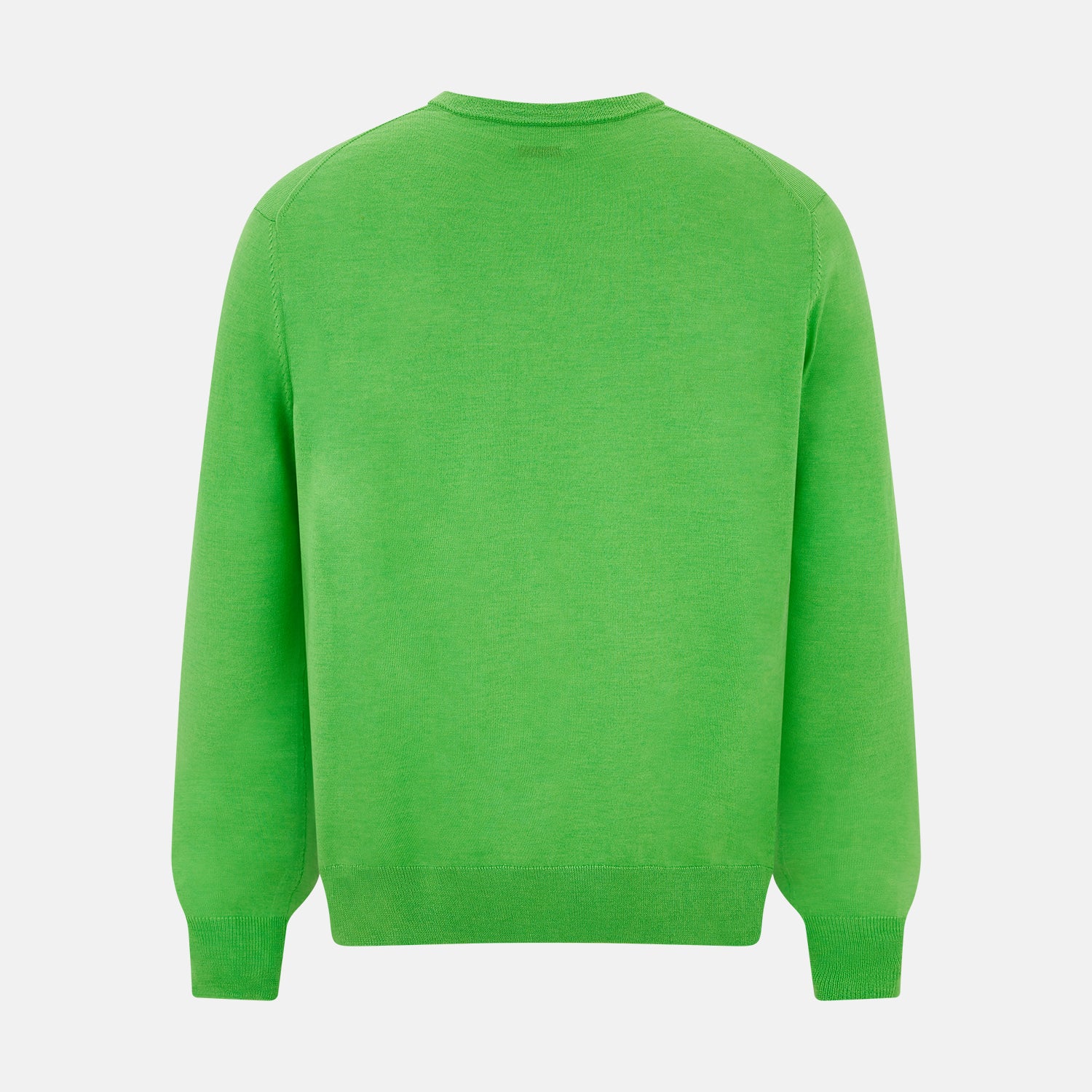 Lime Green Fine Merino V-Neck Jumper