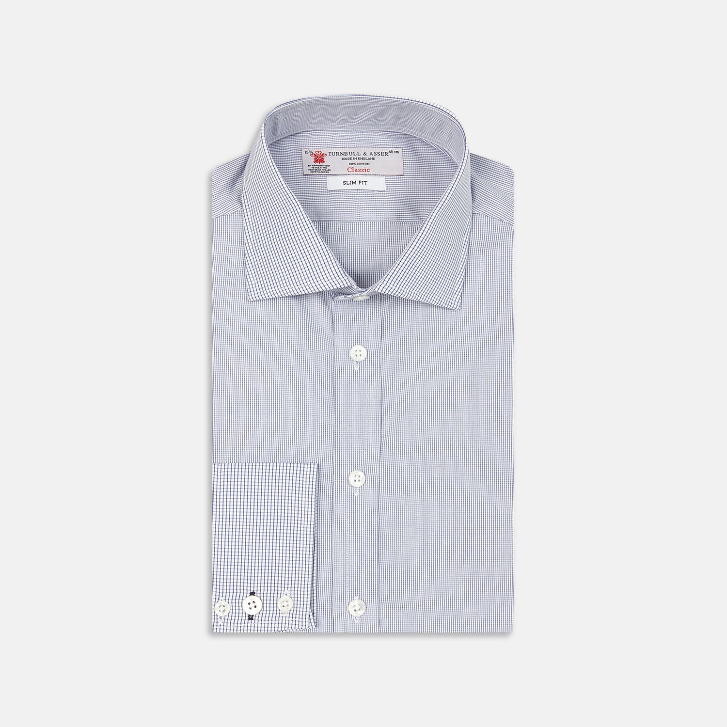 View 1 of product Slim Fit Blue Checked Shirt