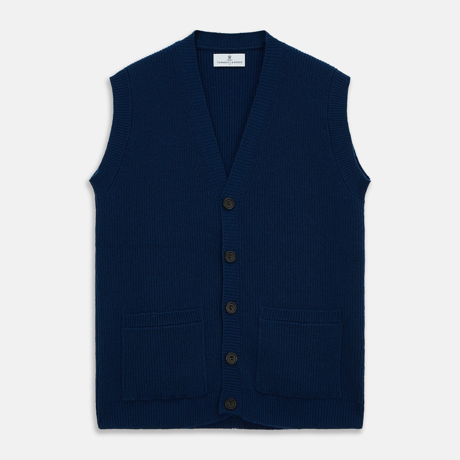 View 2 of product Navy Sleeveless Cashmere Cardigan