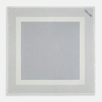 Cream Dot Silk Pocket Square Image 3