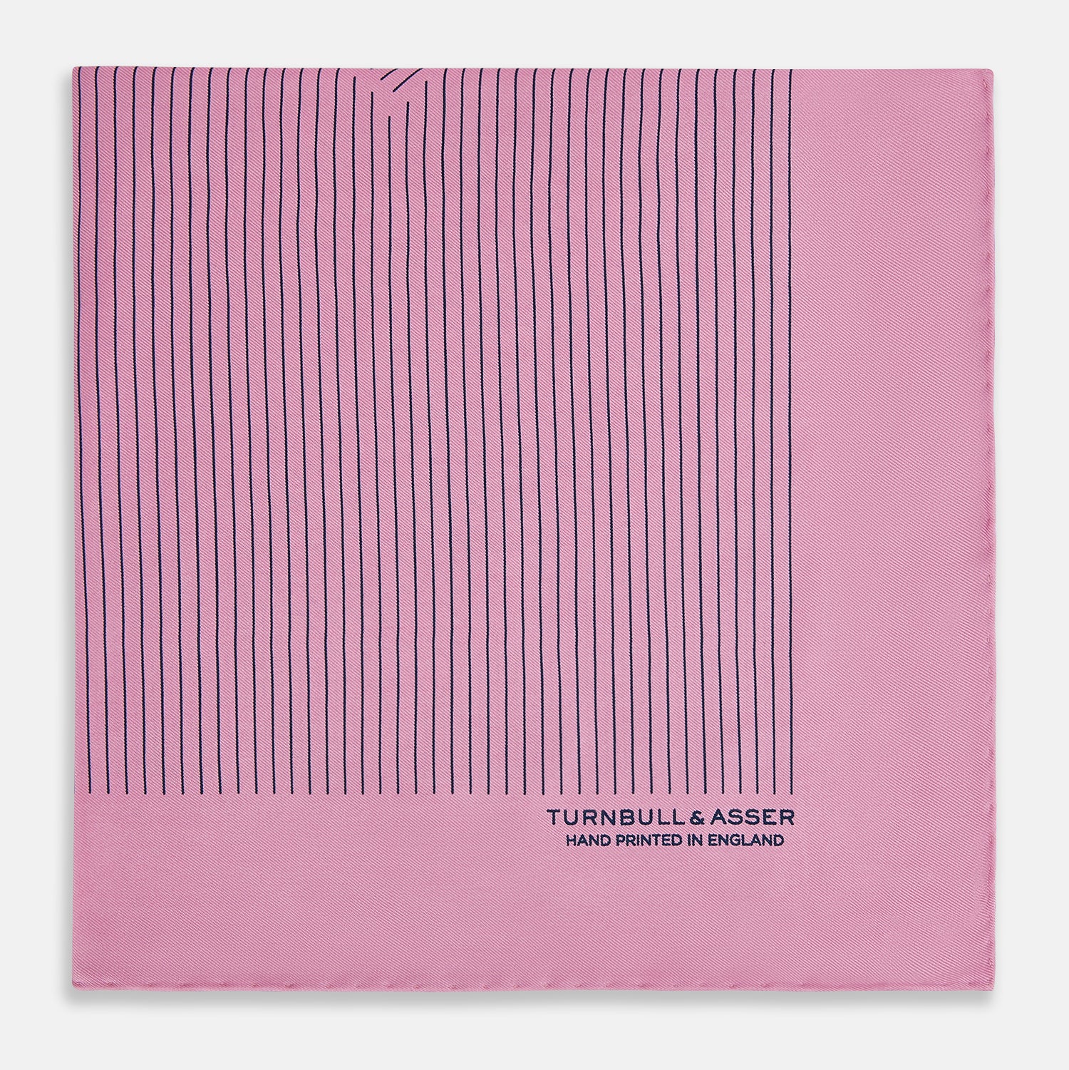View 4 of product Pink Stripe Silk Pocket Square