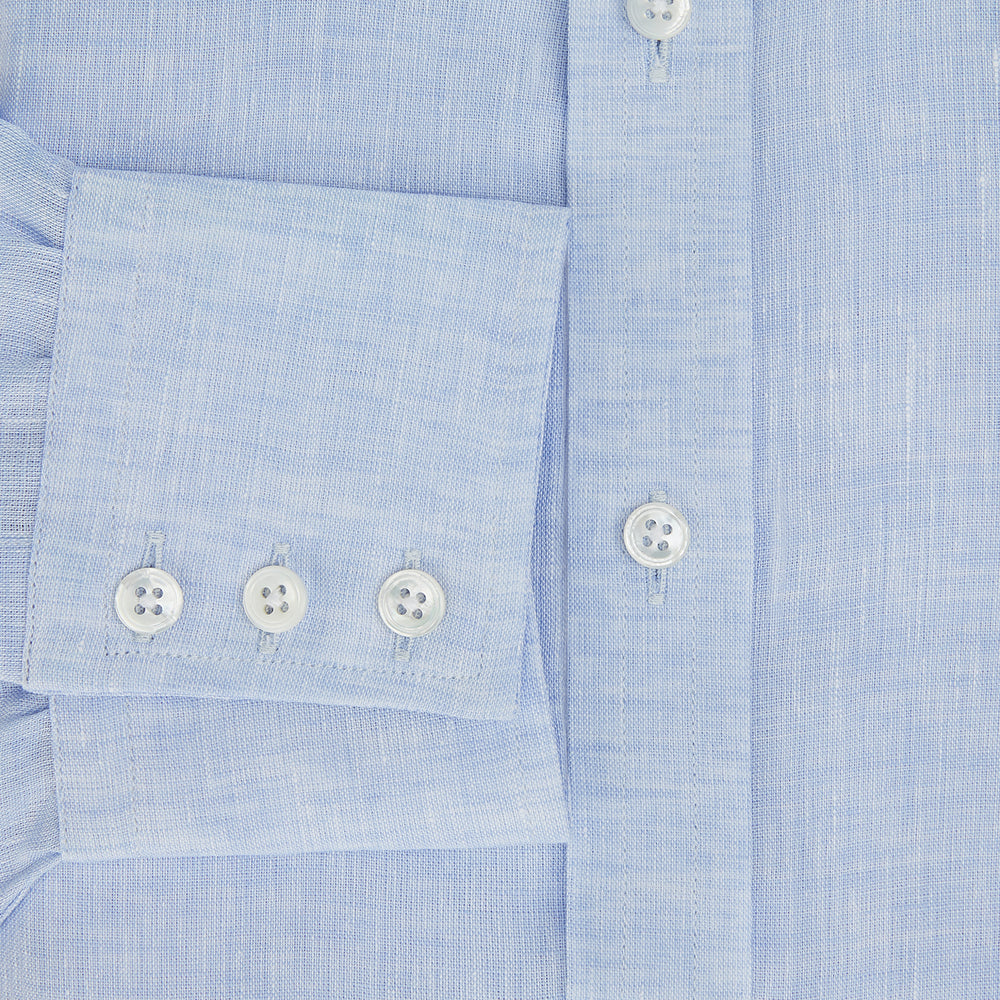Pale Blue Linen Mayfair Shirt