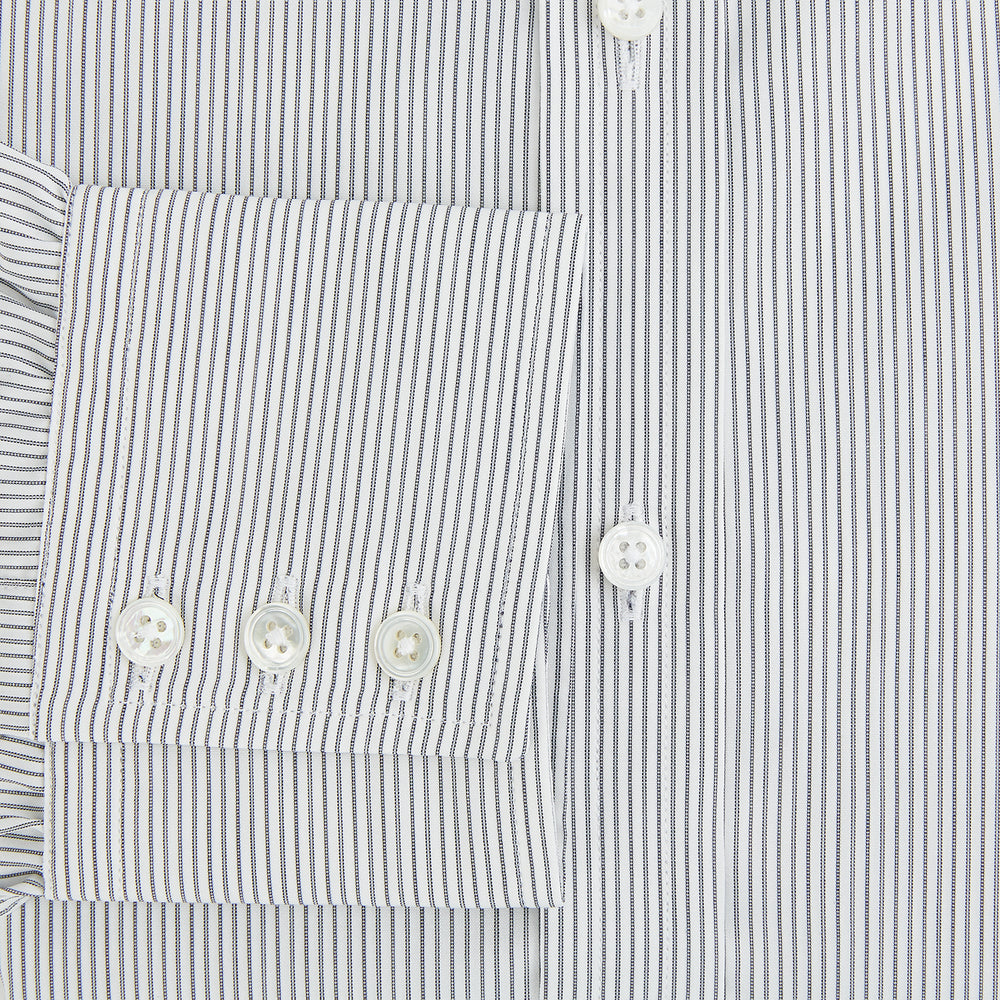 Midnight Blue Fine Track Stripe Mayfair Shirt
