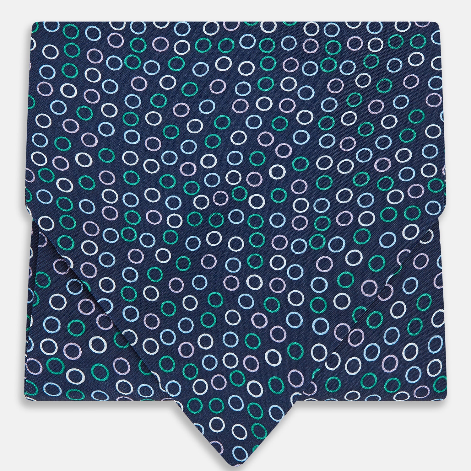 View 1 of product Multicoloured Dark Navy Circle Silk Cravat