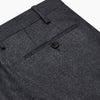 View 2 of product Charcoal Wool Single Pleated Gerry Trousers