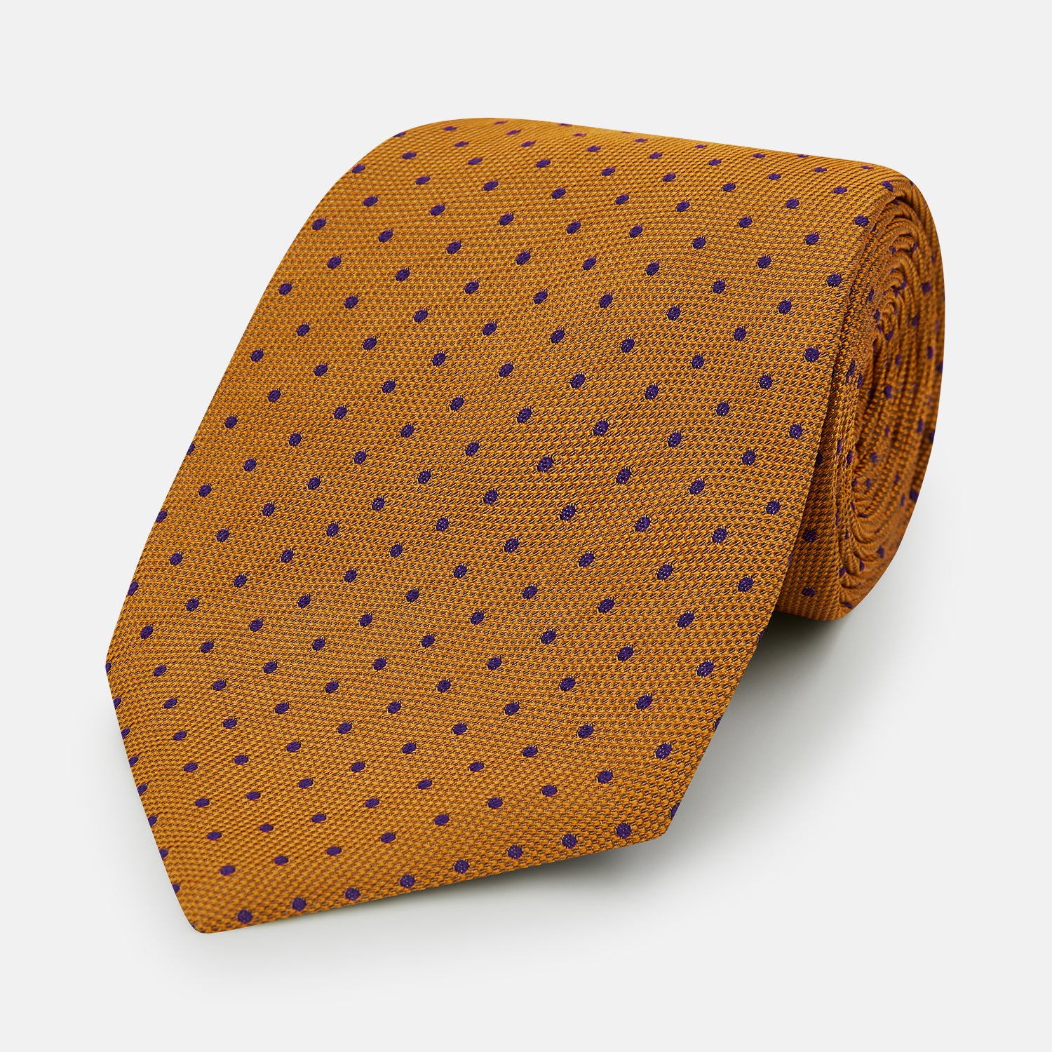 View 1 of product Purple and Orange Micro Dot Silk Tie