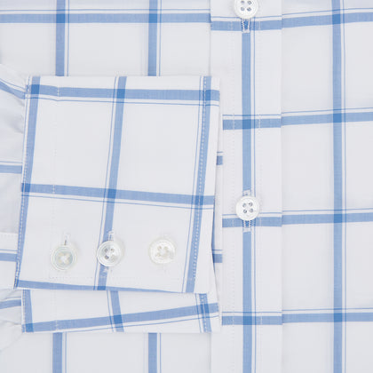 Colony Blue Grid Check Mayfair Shirt Image 3