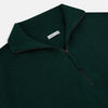 View 2 of product Forest Green Half-Zip Cashmere Jumper
