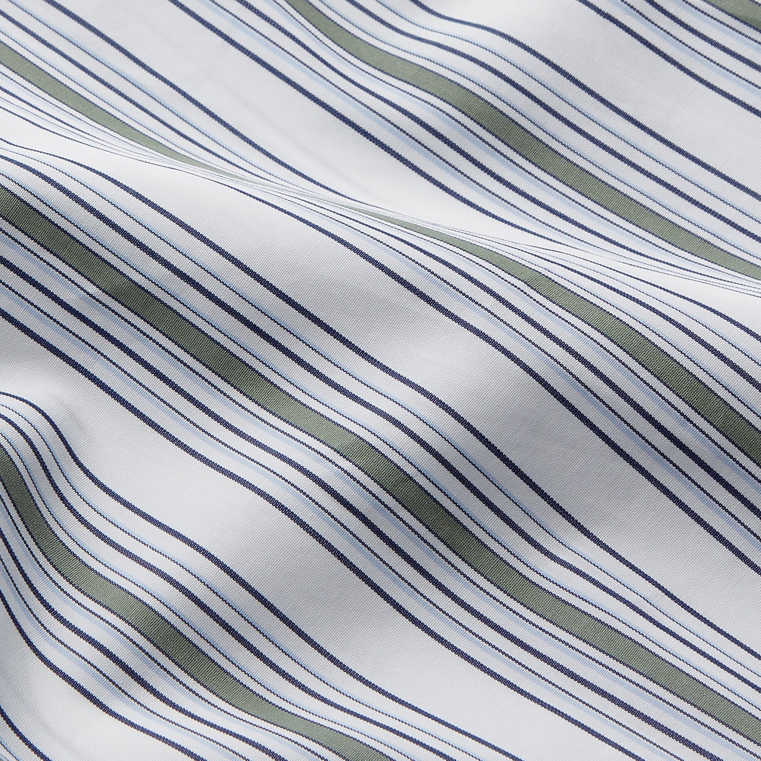View 4 of product Green Multi Stripe Regular Fit Shirt with T&A Collar & 3 Button Cuffs