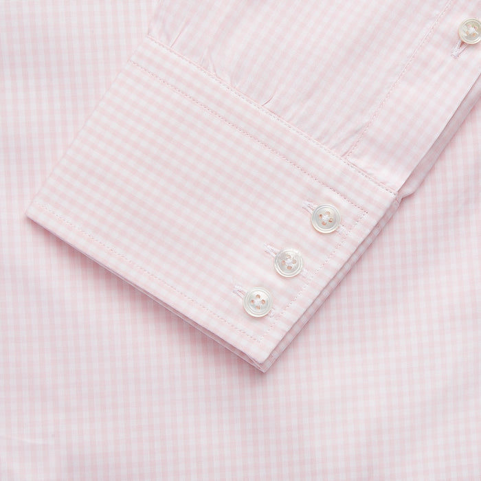 Pink Windowpane Check Shirt Image 2
