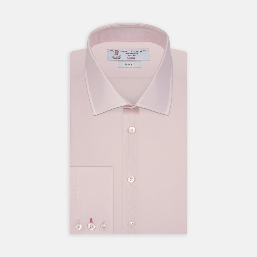 Pink Slim Fit Poplin Shirt