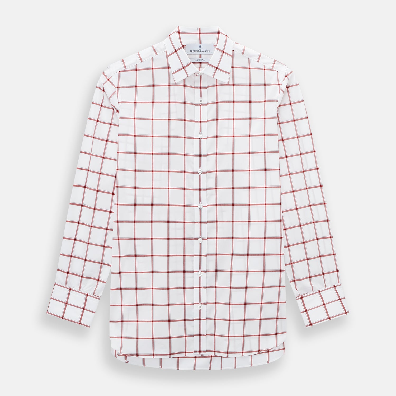 View 1 of product Dark Red Grid Check Mayfair Shirt