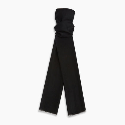 Charcoal Melange Cashmere Scarf Image 2