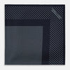 View 3 of product Navy and Light Blue Dot Silk Pocket Square