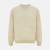 View 1 of product Ivory Cashmere V-Neck Jumper