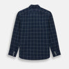 View 3 of product Indigo and White Thin Plaid Check Windsor Shirt