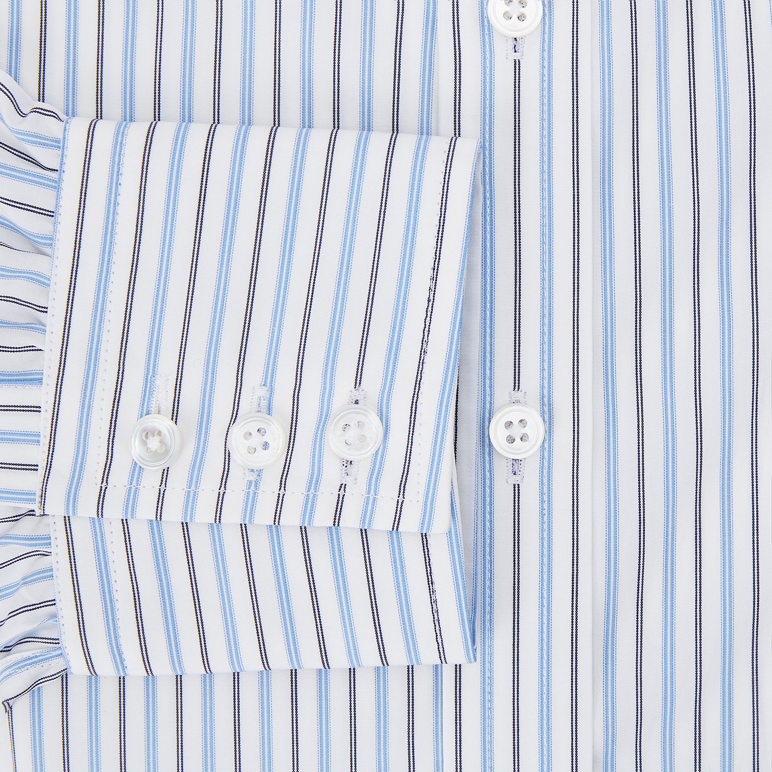 View 4 of product Blue Multi Halo Stripe Mayfair Shirt