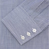 View 2 of product Navy and White Bengal Stripe Tailored Fit Shirt